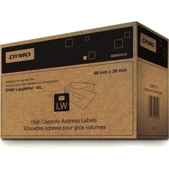 Pásek do tiskárny Štítky Dymo 89mm x 28mm, bílé, adresní, 2X1050 ks, S0947410