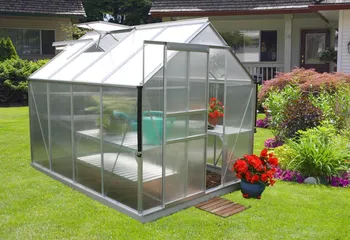 zahradní skleník Vitavia Target 5000 1,9 x 2,6 m PC 4 mm stříbrný