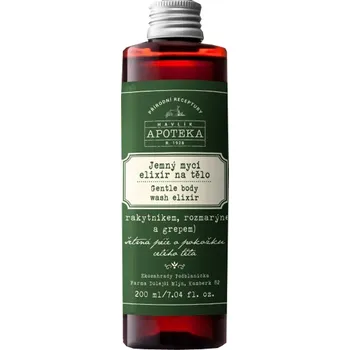 Koupelová kosmetika Havlíkova Přírodní Apotéka Jemný Mycí Elixír Na Tělo S Rakytníkem, Rozmarýnem A Grepem 200 ml