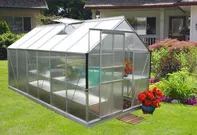 zahradní skleník Vitavia Target 7500 1,9 x 3,8 m PC 4 mm stříbrný