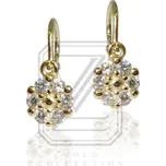 Dětské náušnice zlaté, žluté zlato se zirkony - VE 216