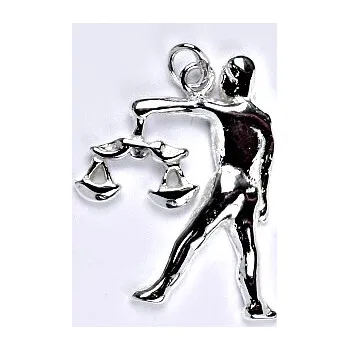 Přívěsek Zlatý přívěsek, znamení zvěrokruhu váha, bílé zlato,14 kt, P 941