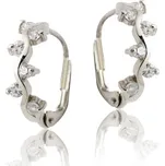 Zlaté náušnice se zirkony-bílé zlato-VE 184