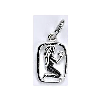 Přívěsek Zlatý přívěsek, znamení zvěrokruhu panna, bílé zlato,14 kt, P 730