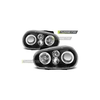 Auto-moto Přední světla Volkswagen Golf 4, 1998-2003, Angel Eyes, černé black 2 SLEVA 15%