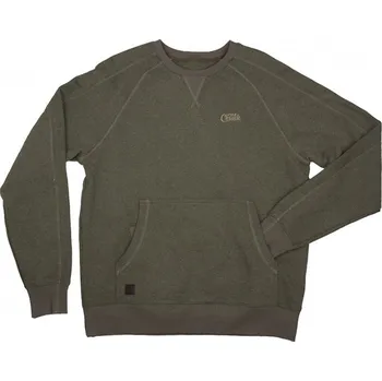 Rybářské oblečení Fox Mikina Chunk Crew Pouch Sweatshirt Green Marl