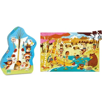 Puzzle Vilac dřevěné puzzle Indiáni 150 dílků