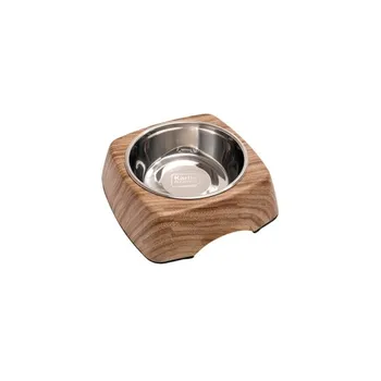 Karlie nerez miska v dřevěném stojánku 1400 ml, borovice