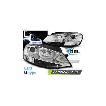 Přední světlomet Přední světla, lampy VW Volkswagen Golf VII, 2012-, U-type LED, chrom SLEVA 15%