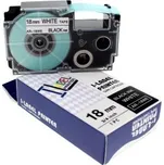 Kompatibilní páska s Casio XR-18WE1, 18mm x 8m černý tisk / bílý podklad