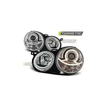 Přední světlomet Přední světla Volkswagen Polo 9N, 2002-2005, Angel Eyes, chrom