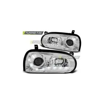 Přední světlomet Přední světla Volkswagen Golf 3, 1992-1998, LED Daylight, chrom 1 SLEVA 15%