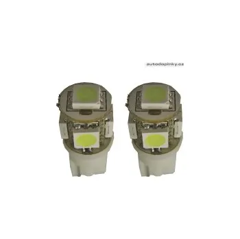 Autožárovka Autostyle LED XENON žárovka 12V patice T10 - 5xSMD LED -- barva osvětlení žlutá SLEVA 63%