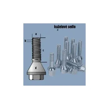 Šroubek na kolo Šroub kola M14x1,25x50mm kuželové sedlo