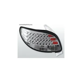 Zadní světlomet Zadní světla, lampy LED Peugeot 206, 1998-2007, čiré/chrom