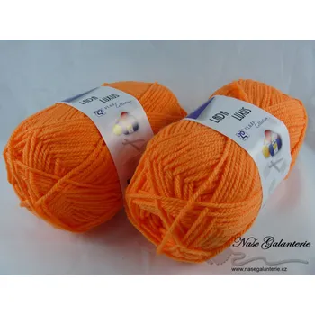 Příze Vlnap Lada Luxus oranžový neon 50011