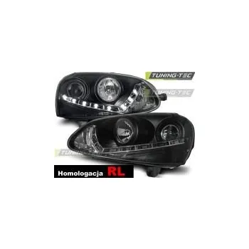 Přední světlomet Přední světla Volkswagen Golf 5, 2003-2009, LED Daylight, černé black, XENON D2S + RL SLEVA 15%