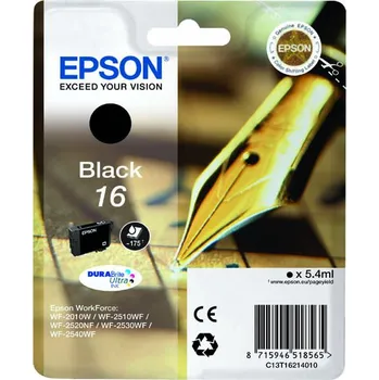 Originální inkoust Epson T1621 (C13T16214010), černý, 5,4 ml