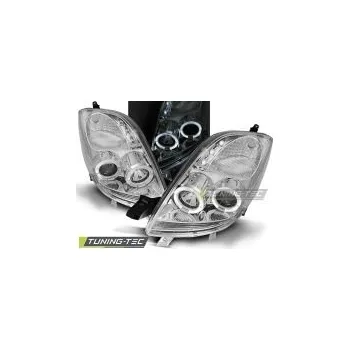 Autodíl Přední světla Toyota Yaris, 2006-2009, Angel Eyes, chrom SLEVA 17%