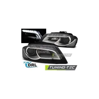 Přední světlomet Přední světla Audi A3 8P, 2008-2012, Tube Light, LED, černé + denní svícení SLEVA 3%