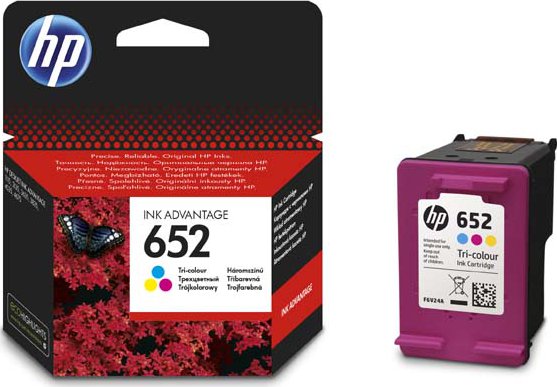 Originální inkoust HP F6V24AE (652), barevný, 200 stran (5 ml)