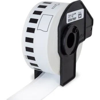 Pásek do tiskárny Kompatibilní etikety s Brother DK-22214, papírová role 12mm x 30,48m