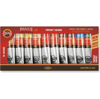 Výtvarná barva KOH-I-NOOR Olejové barvy sada Praha 10 x 40 ml portrét