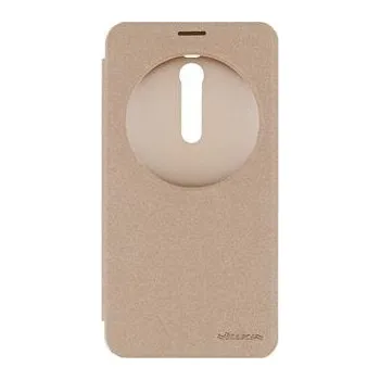 Pouzdro na mobilní telefon Nillkin Sparkle S-View Pouzdro GOLD zlatá barva pro ASUS Zenfone 2 ZE551ML
