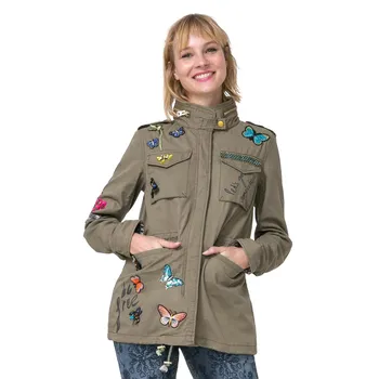 Desigual Taque khaki Dámská cargo bunda Desigual Taque khaki