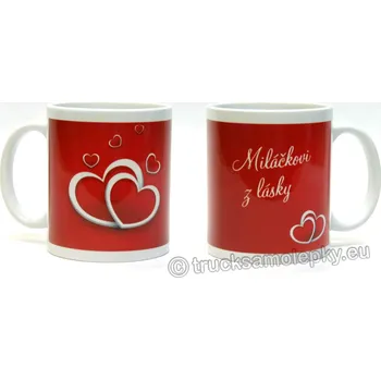 Hrneček z lásky vzor 2 (Bílý keramický hrneček 300 ml s potiskem pro zamilované)