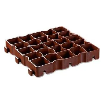 Plotovka Ecoraster S 50 teracotta, plastová zatravňovací dlažba 33x33x5