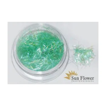 Třpytka na tělo a vlasy Sun Flower Zdobení nehtů Hologramové nitě T78 zelené