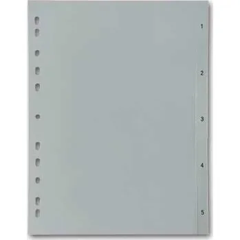 rozlišovač plast A4 1-5 šedé