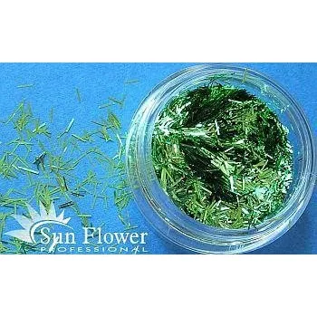 Třpytka na tělo a vlasy Sun Flower Zdobení nehtů Hologramové nitě T19 zelená