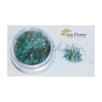 Třpytka na tělo a vlasy Sun Flower Zdobení nehtů Hologramové nitě T75 modro zelené