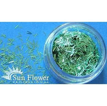 Třpytka na tělo a vlasy Sun Flower Zdobení nehtů Hologramové nitě T20 zelené