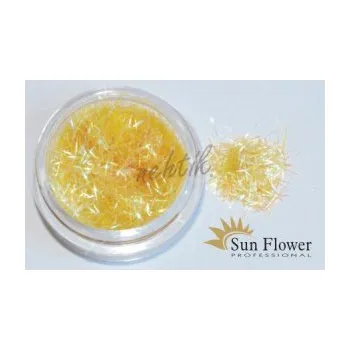 Třpytka na tělo a vlasy Sun Flower Zdobení nehtů Hologramové nitě T64 žluté