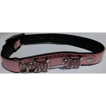 Obojek pro psa Obojek DE LUXE 2 YORK 1,4x40 cm růžový