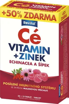 Revital Cé vitamin + zinek + echinacea + šípek 45 tbl.