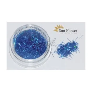 Třpytka na tělo a vlasy Sun Flower Zdobení nehtů Hologramové nitě T80 modré