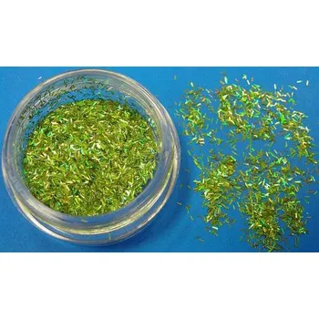 Třpytka na tělo a vlasy Sun Flower Zdobení nehtů Hologramové nitě T40 zelené