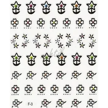 Nailee Samolepky kamínek F3 - barevný mix