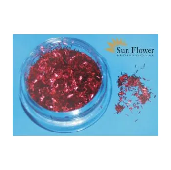 Třpytka na tělo a vlasy Sun Flower Zdobení nehtů Hologramové nitě T72 červené