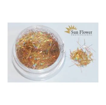 Třpytka na tělo a vlasy Sun Flower Zdobení nehtů Hologramové nitě T70 žluté