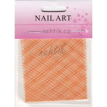 Nailee Barevná síťka se vzorem - oranžová