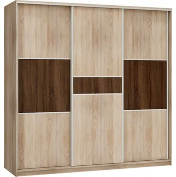Šatní skříň Skříň Rico 220cm - Skříň třídvéřová s posuvnými dveřmi
