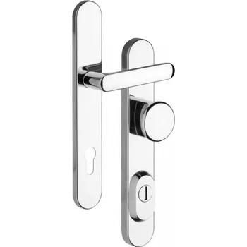 Dveřní kování ROSTEX Bezpečnostní kování BK RX 1 - 40 EXCLUSIVE (RC 3) Provedení: Knoflík PZ (klika/knoflík pro FAB), Rozteč: 72 mm, Povrch: Nerez chrom (0100)