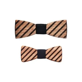 Motýlek Dřevěný pánský motýlek Buteo a dětský dřevěný motýlek Buteo s doživotní zárukou a možnosti výměny či vrácení do 30 dnů zdarma - MBT120-CHBT1