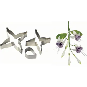 Fuchsie nerezová sada vykrajovátek PME FU177 - Knightsbridge PME LTD, Anglie