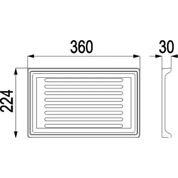 Krbová kamna Náhradní díl pro HAAS+SOHN - ADRIA II, antr.+ stř.- Rošt Alta 30x224x360 / černá